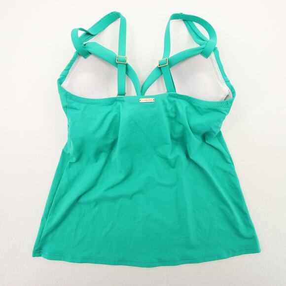 Lands End Tankini Swim Top Green Push Up Bra Adjustable Straps 30D/32C - Picture 9 of 9